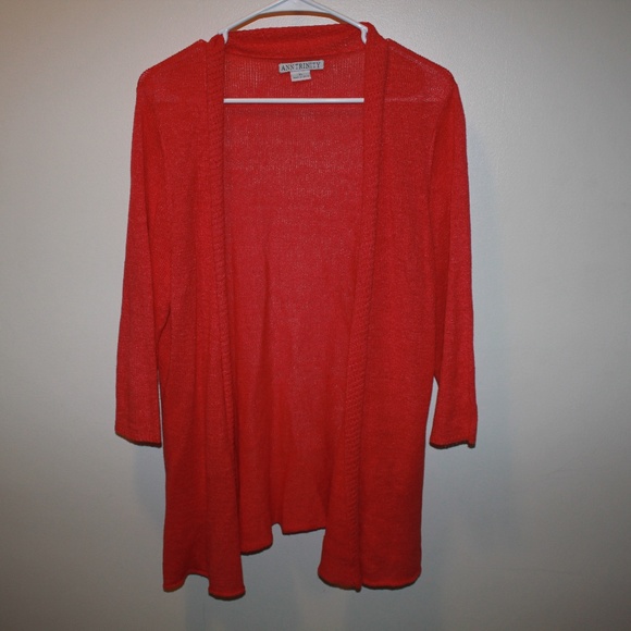 Ann Trinity Pink Cardigan Sz XL Rayon long sleeve - Picture 1 of 4